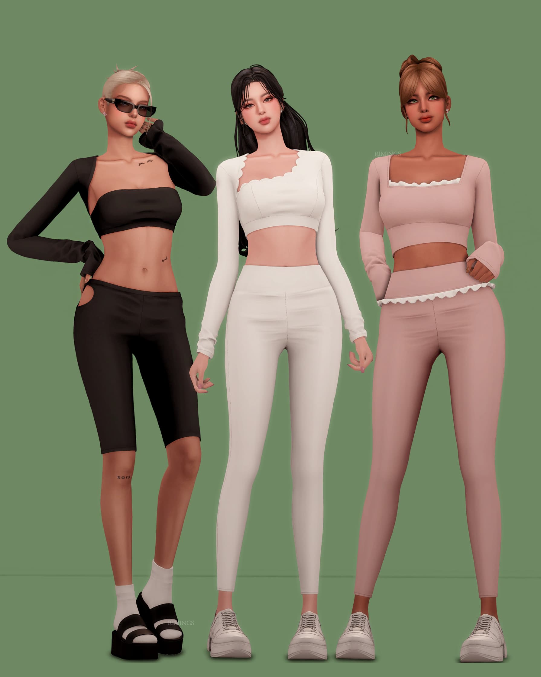 Галерея мода Сет одежды Romantic Detail Athleisure Set #1